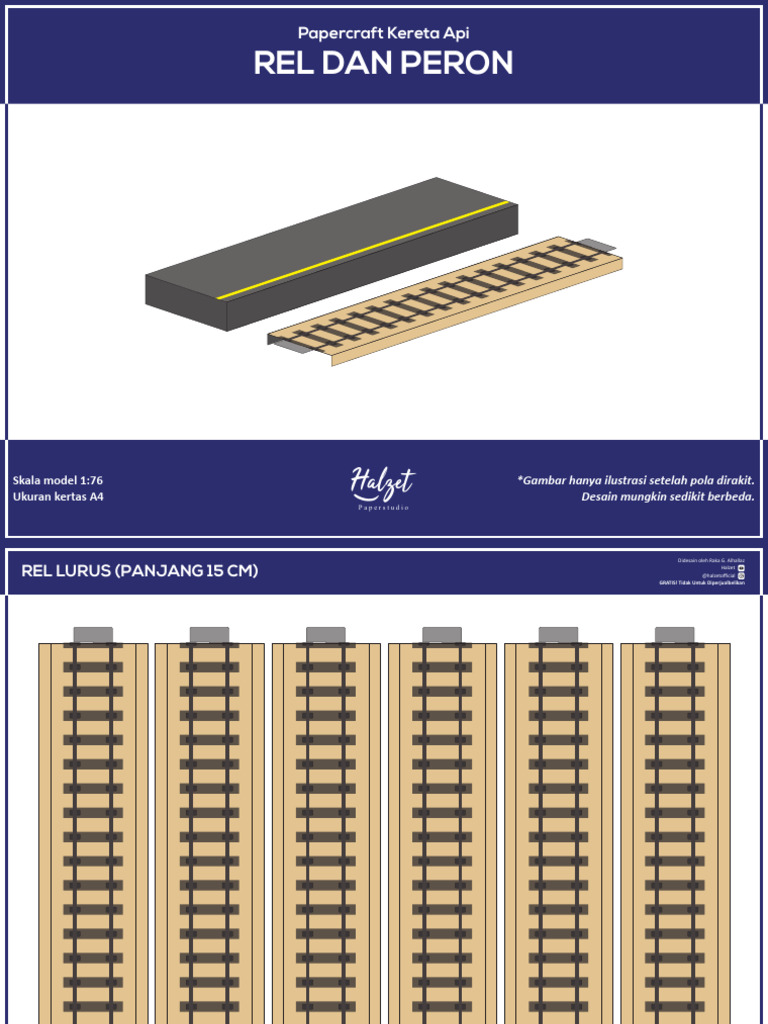 (Halzet) Papercraft Rel Dan Peron Kereta | PDF