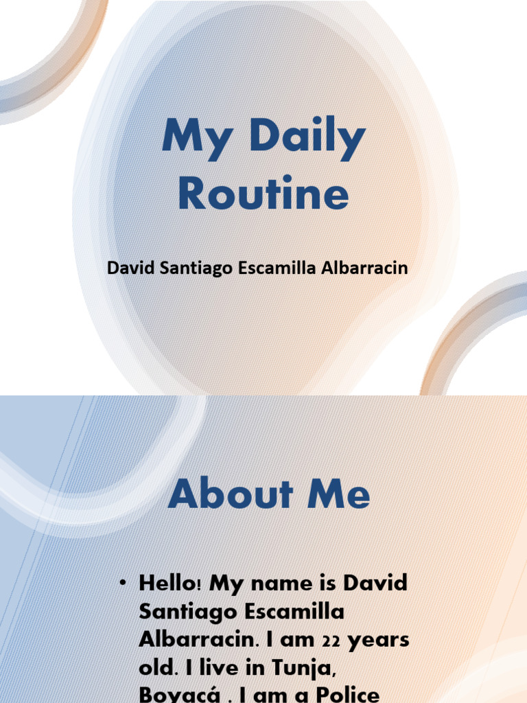 My Daily Routine Presentation | PDF