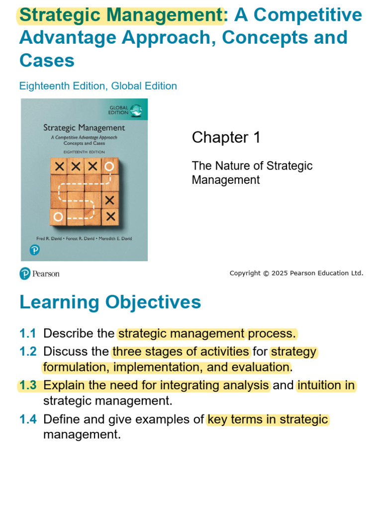 David sm18 PPT 01 Sample | PDF | Strategic Management | Strategic Planning