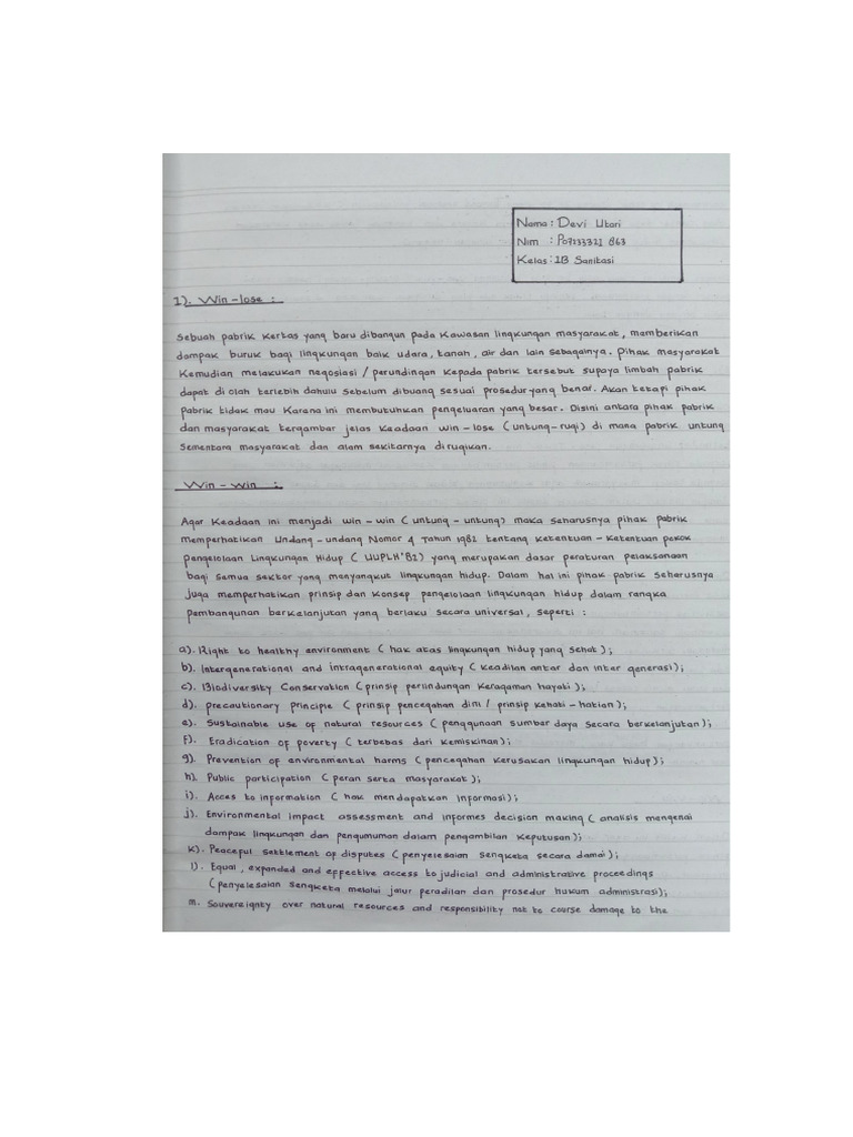 Devi Utari - Sanitasi 1b | PDF