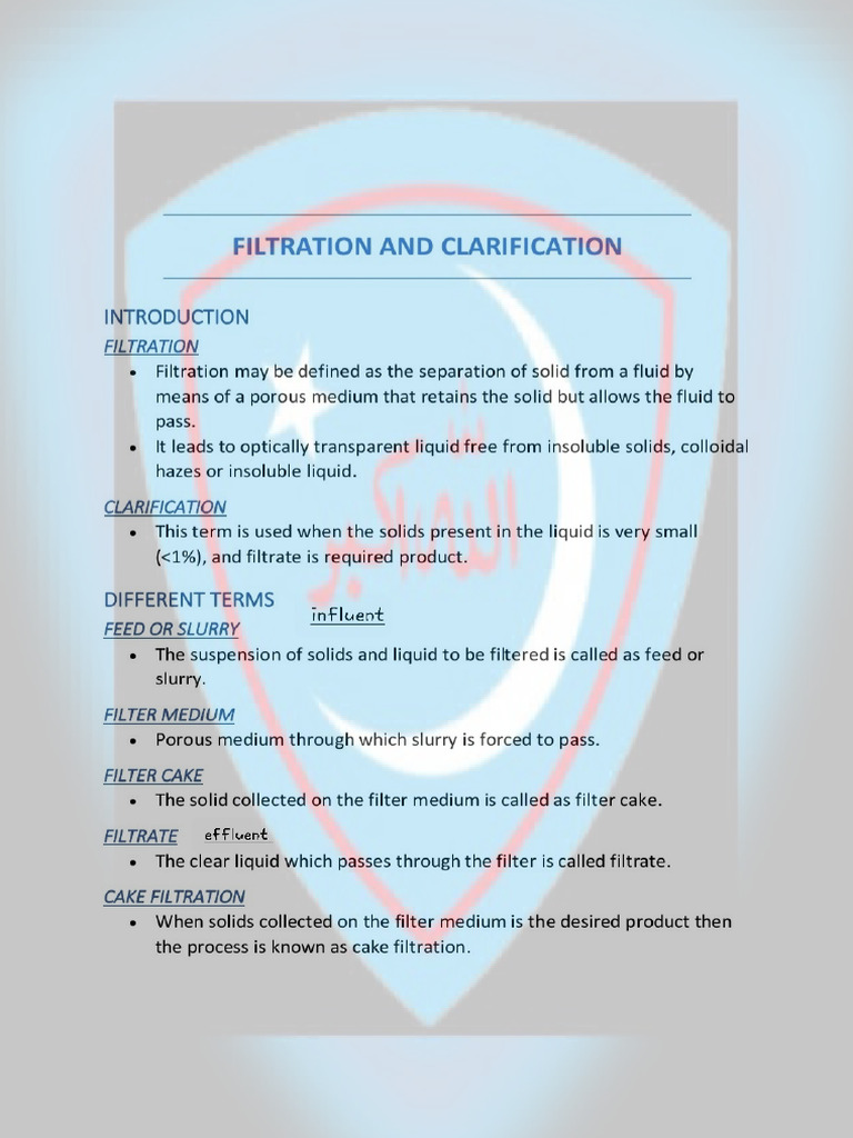 Clarification and Filtration File Ijt Pucp Past Paper | PDF