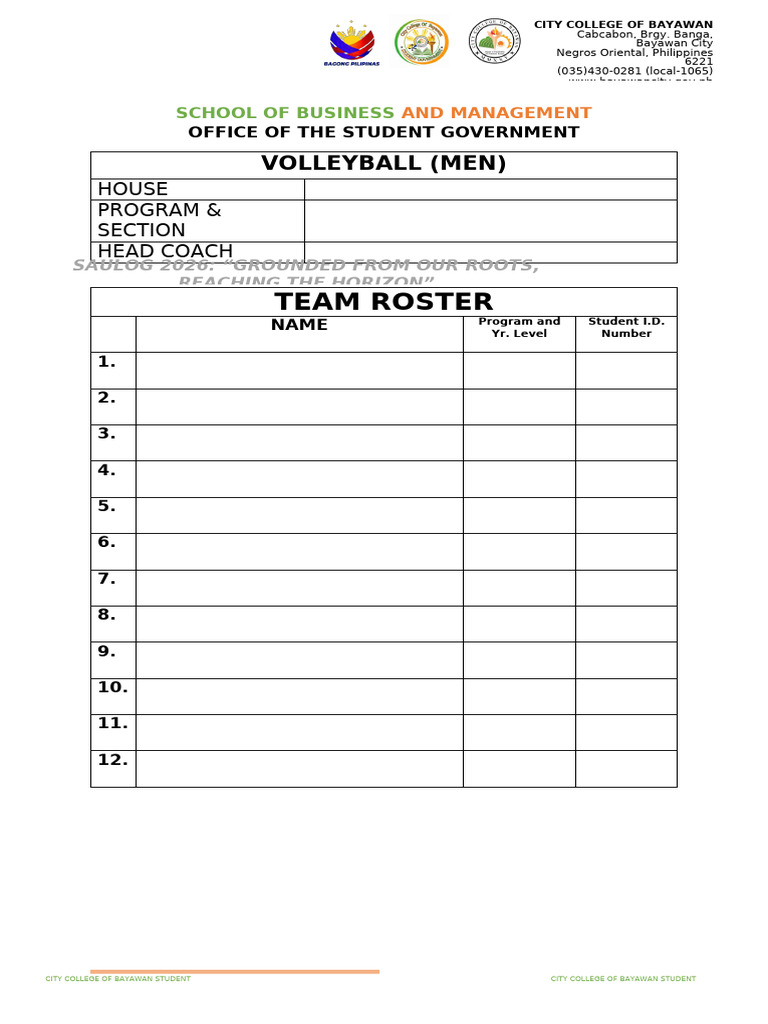 SPORTS DAY (Official Roster of Players) | PDF | Chess Theory | Chess