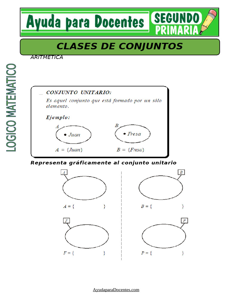 Ejercicios de Conjuntos para Segundo de Primaria | PDF