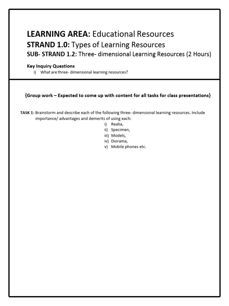 1.2 Three - Dimensional Learning Resources | PDF