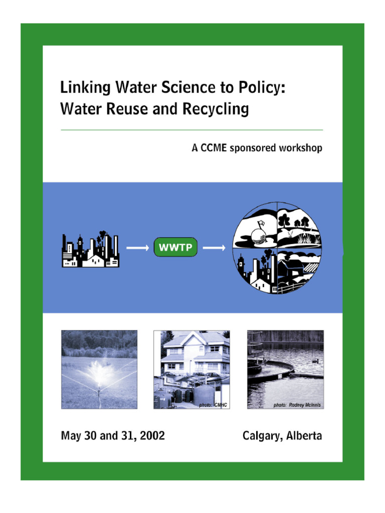 Water Reuse WKSHP RPT e | PDF | Reclaimed Water | Water
