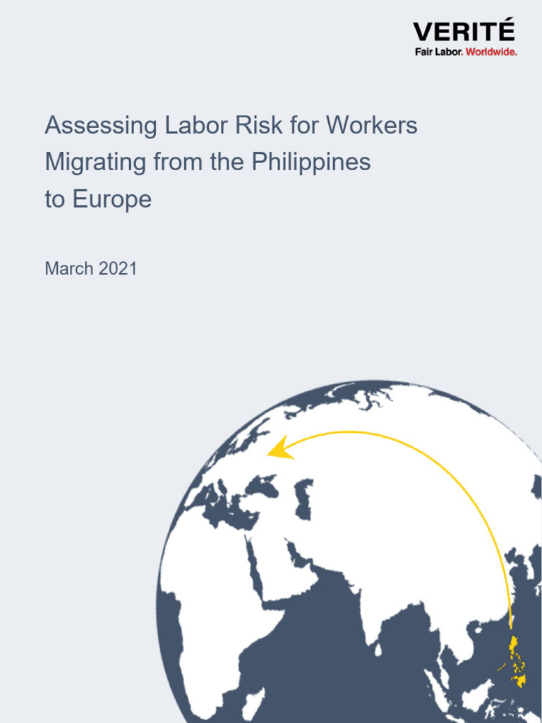 Labor Risk Philippines To Europe Verite March 2021 | PDF | Migrant ...