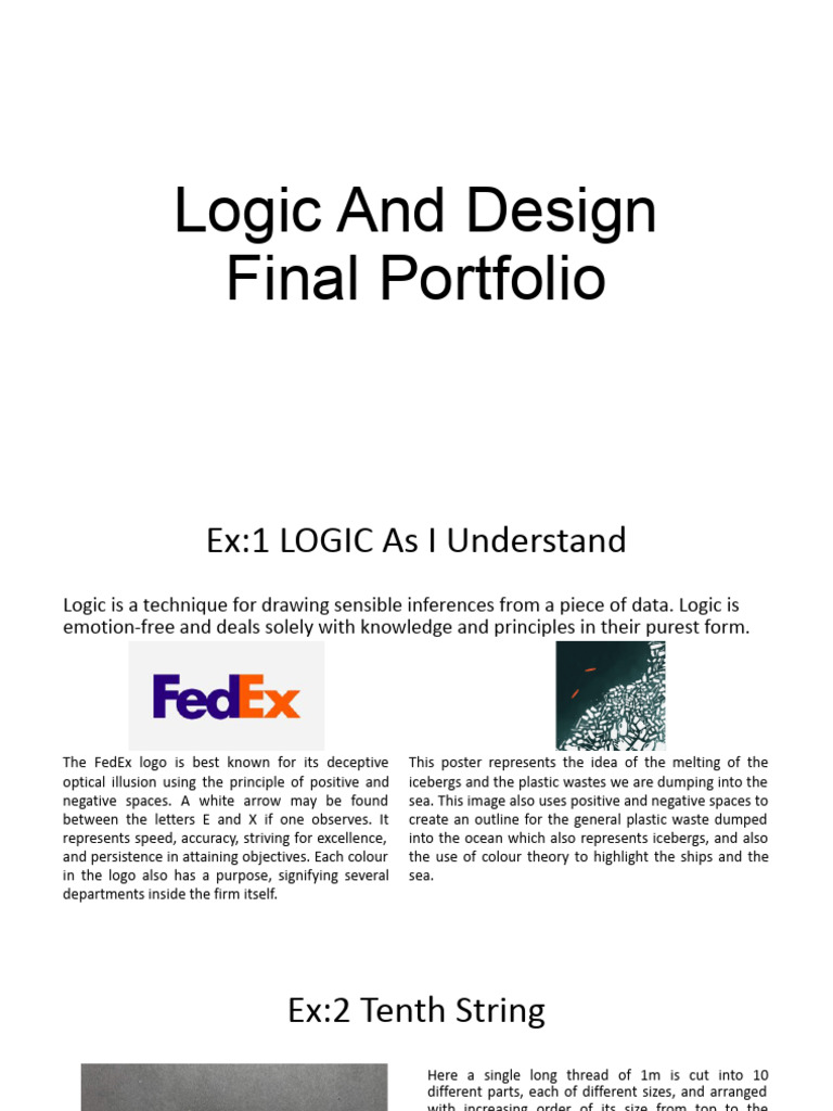 Logic and Design Final Portfolio | PDF