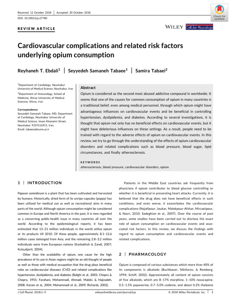 Cardiovascular Complications and Related Risk Factors | PDF ...