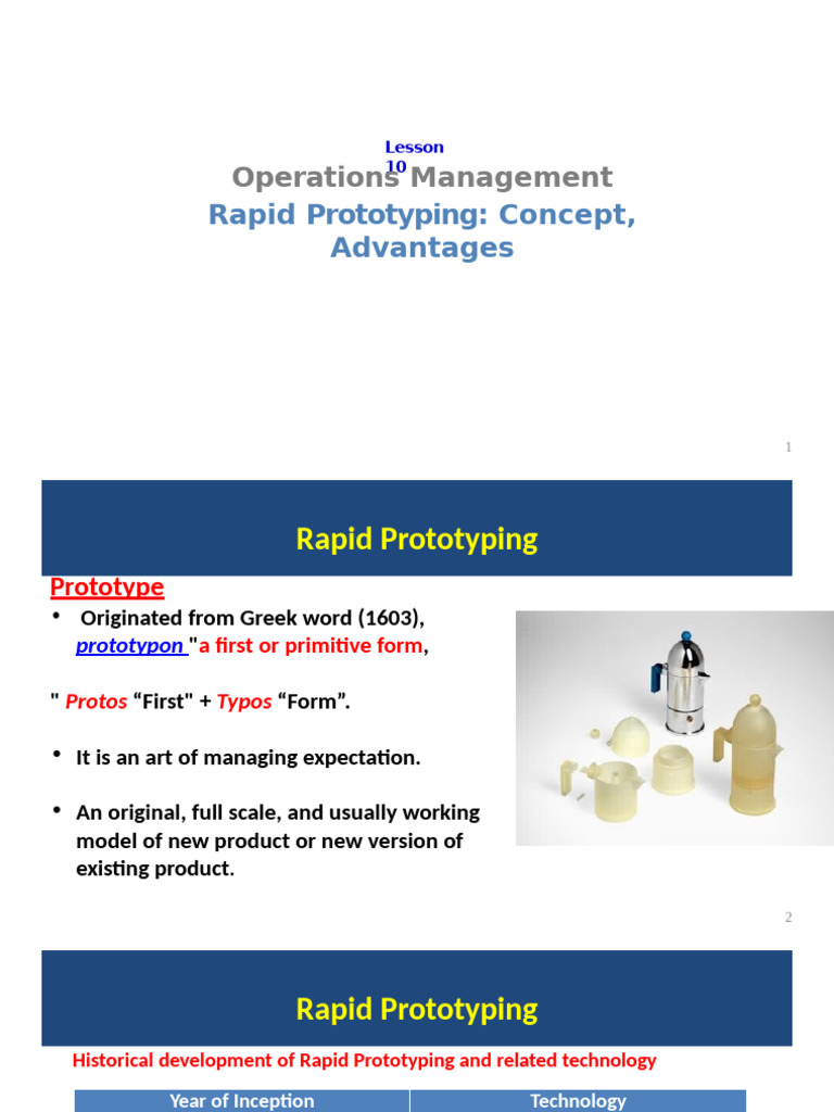 Lecture 10 OM | PDF | Computer Aided Design | Prototype