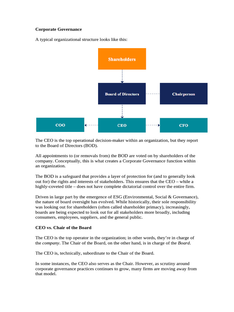 3 Corporate Governance | PDF | Corporate Governance | Board Of Directors