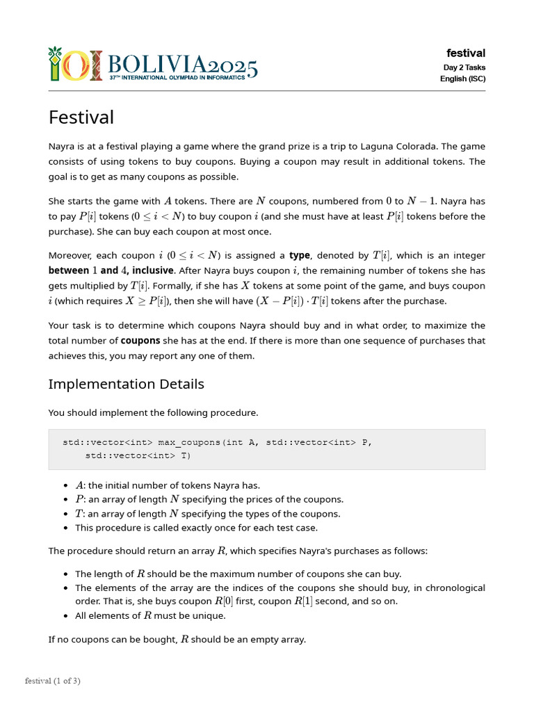 Ioi 2025 Problem 4 | PDF | Computer Programming | Software Engineering