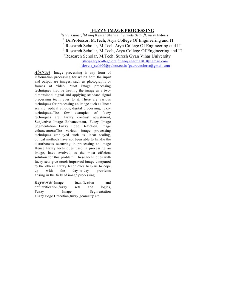 Fuzzy Image Processing | PDF