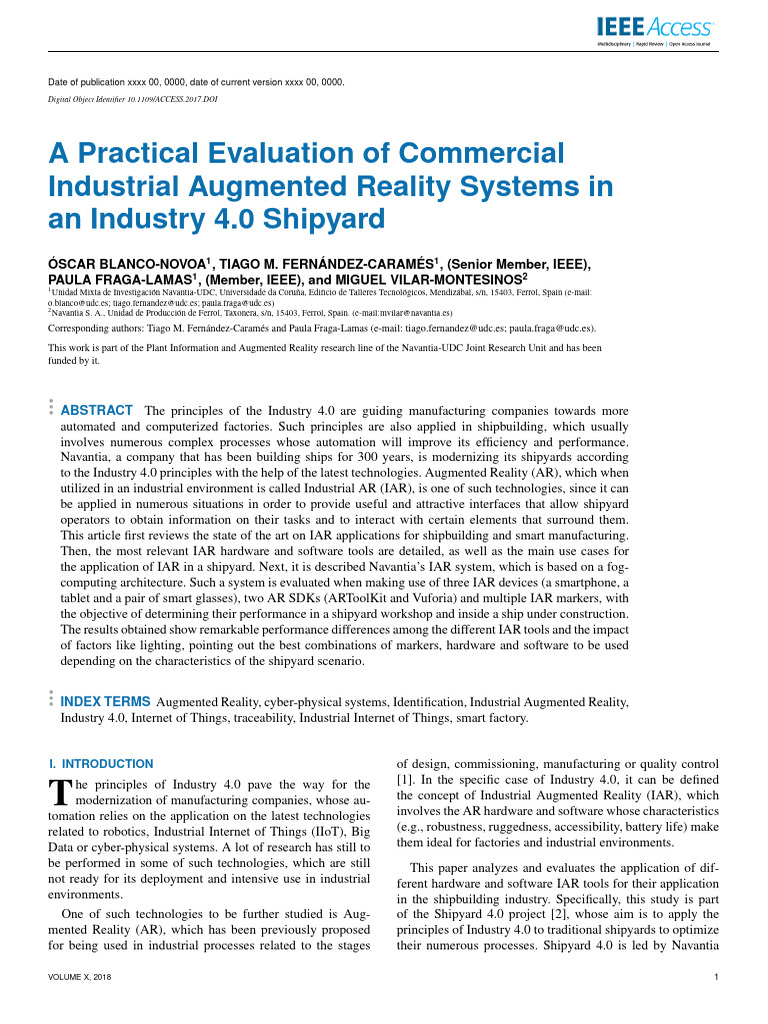 Preprint IAR Copyright | PDF | Augmented Reality | Internet Of Things