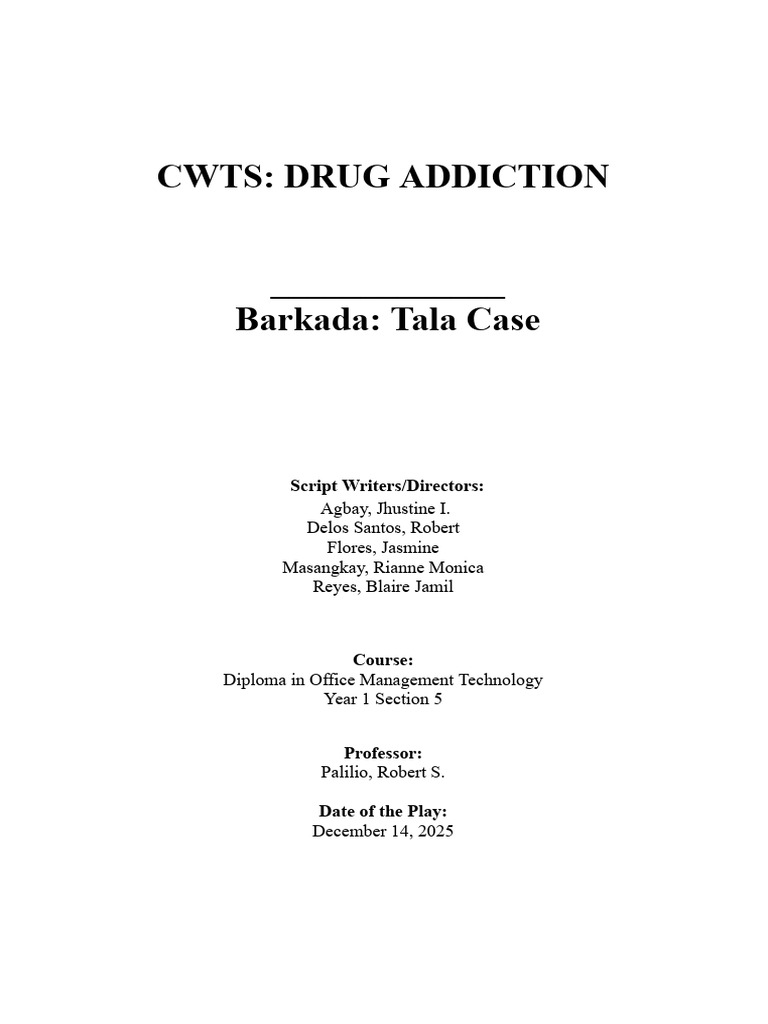 CWTS Script DOMT 1-5 Drug Addiction - Barkada | PDF