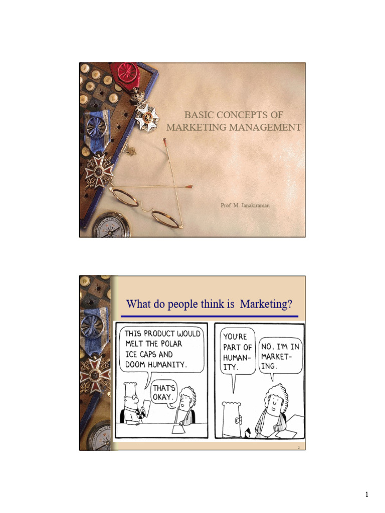 FM 1 Basic Marketing Concepts | PDF | Marketing | Financial Markets