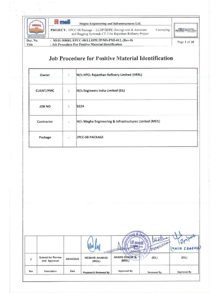 012 JP For Positive Material Identification | PDF
