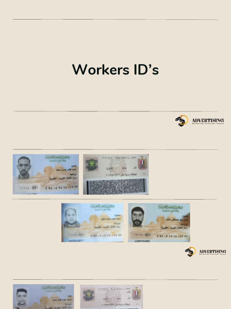 Workers ID's | PDF