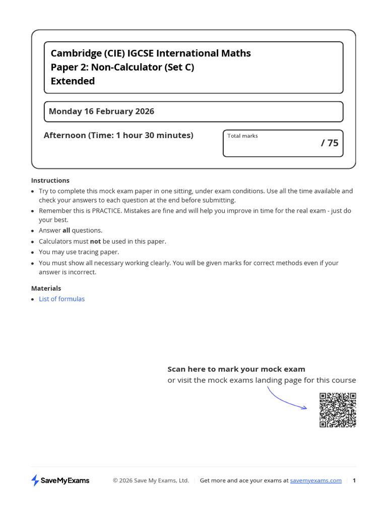 Mock Exam Paper Bqrm3H25bZWnwCWs | PDF | Rectangle | Elementary Geometry