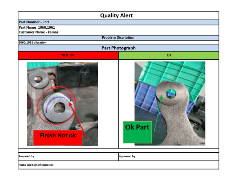Ok Part: Quality Alert | PDF
