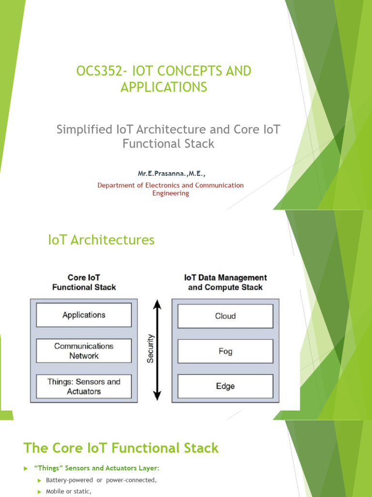 Simplified IoT Architecture | PDF