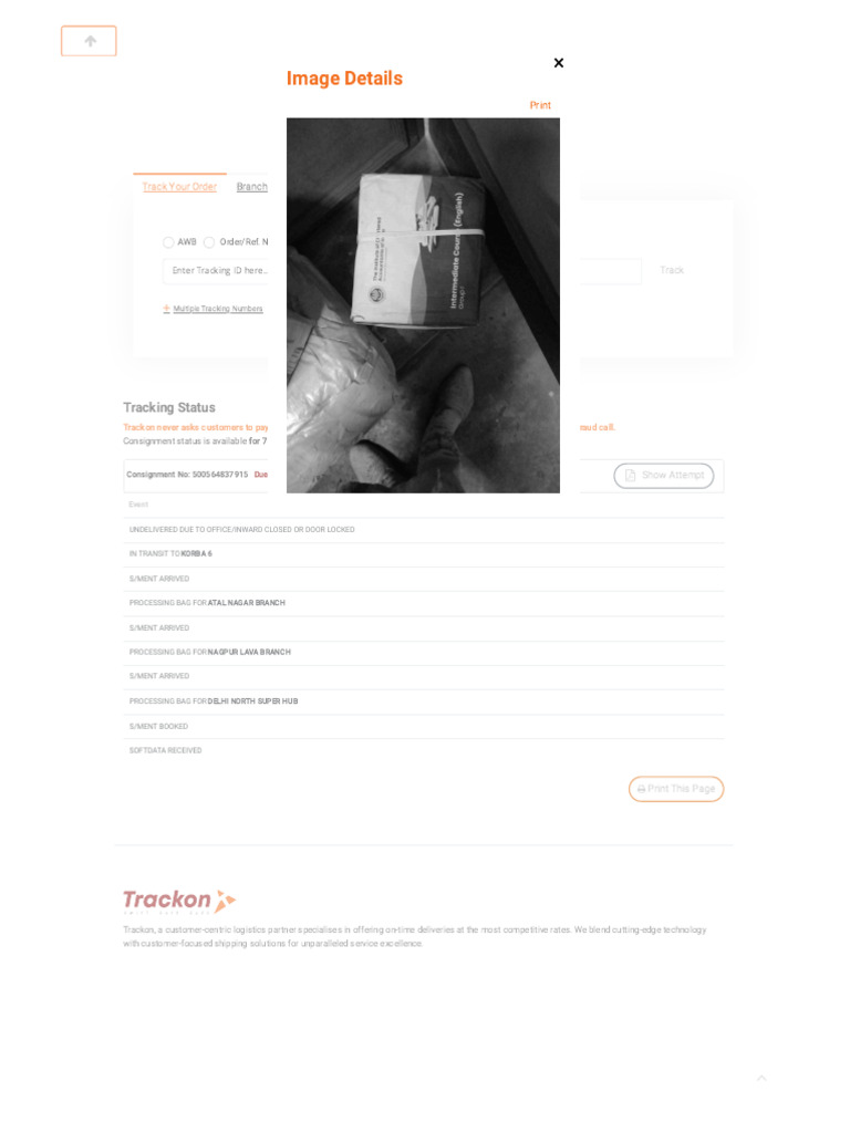 Trackon Courier Tracking - Track Orders & Shipments With Easy Steps! | PDF