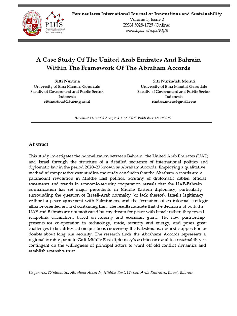 A Case Study of The United Arab Emirates and Bahrain Within The ...