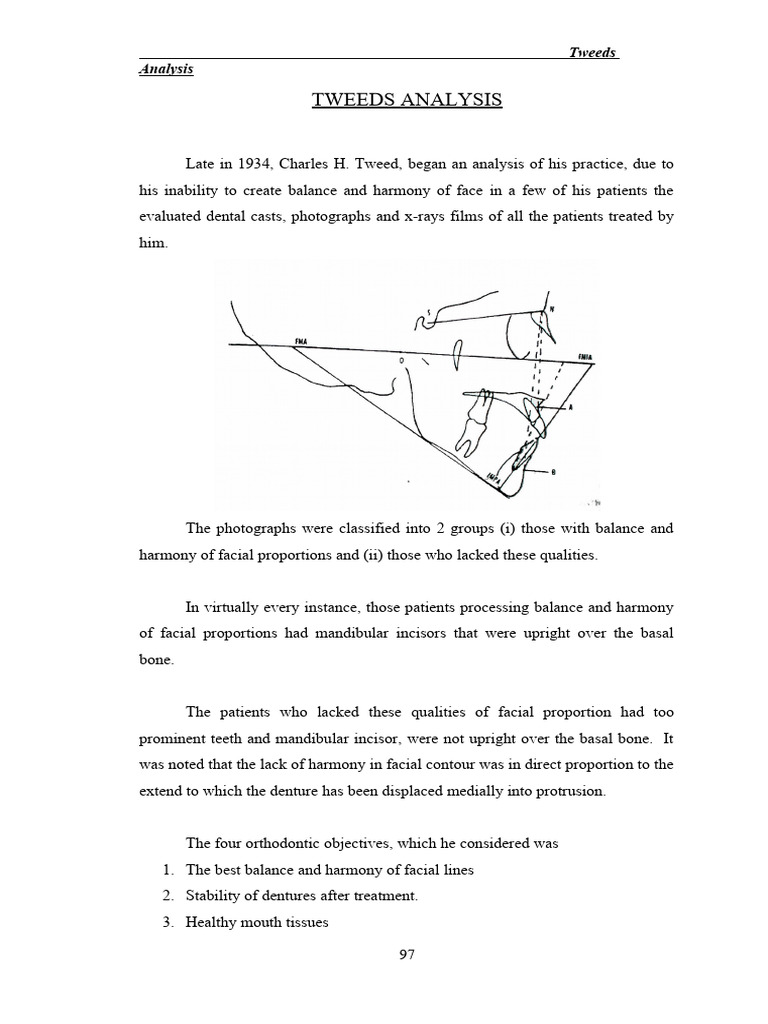20 Tweeds Analysis | PDF | Orthodontics | Dental Anatomy
