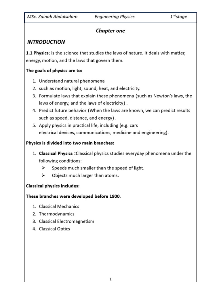 Eng - Physics Chp1 | PDF | Proton | Physics
