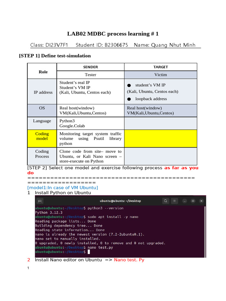 26-06-LAB02 MDBC Process Learning # 1 | PDF | Software Development ...