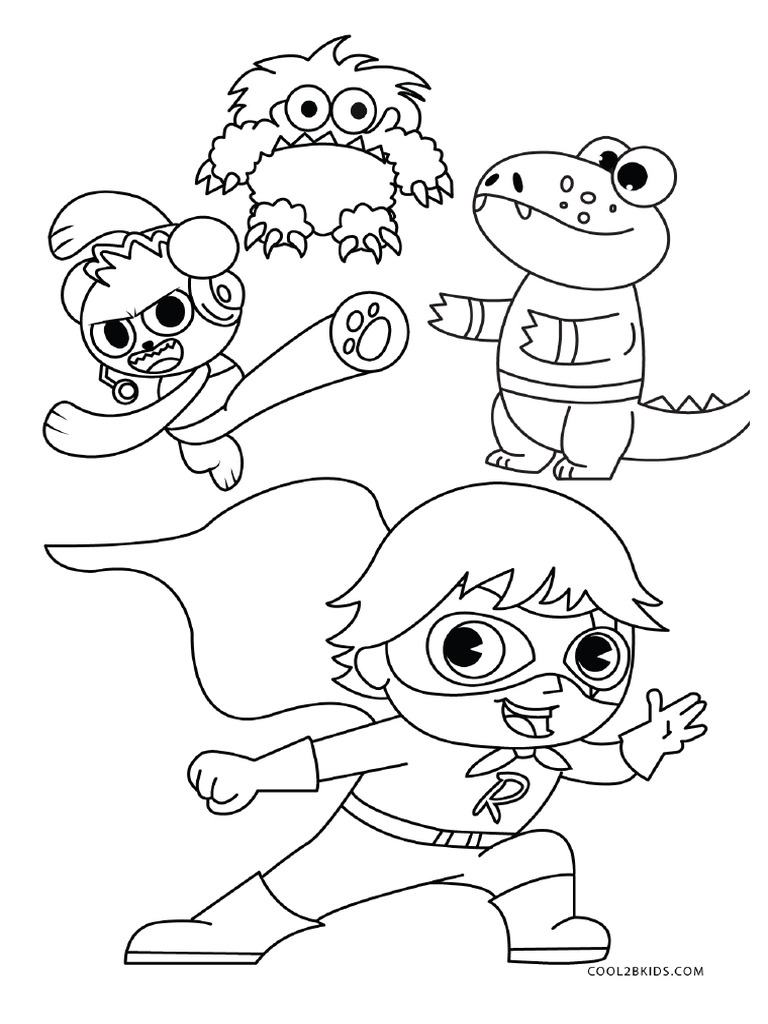Coloring Pages Ryans Toy Review | PDF