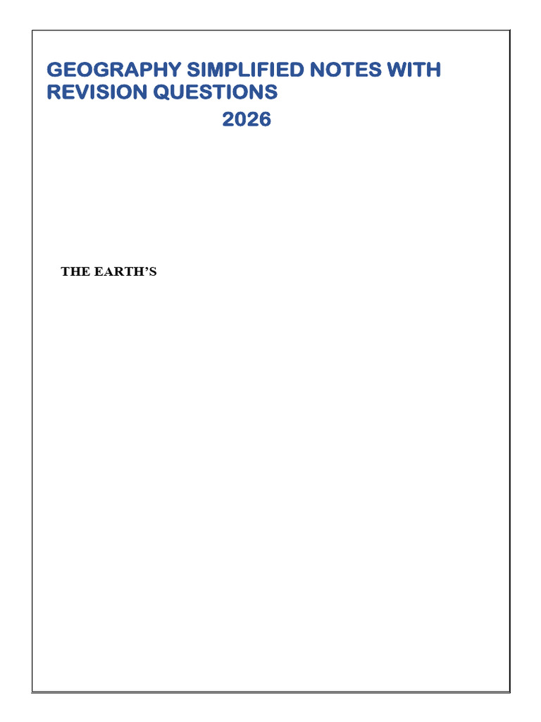 Geograph STD 3 Notes With QNSN-MR Japhet | PDF | Natural Environment ...