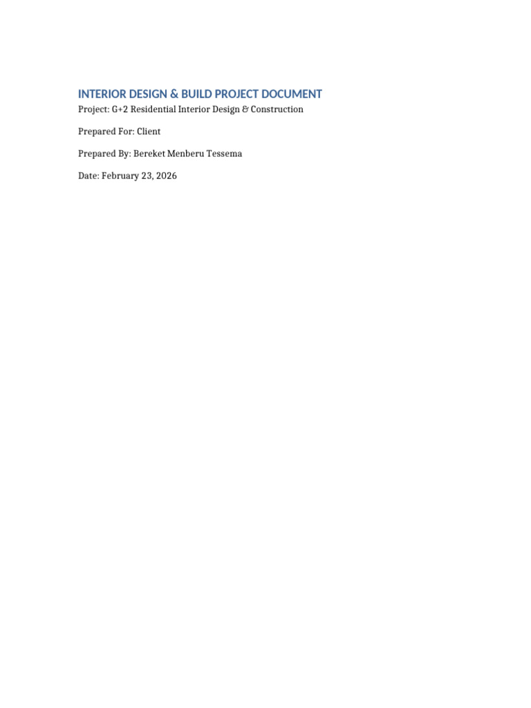 G+2 Interior Design Complete Project Document | PDF | Flooring | Countertop