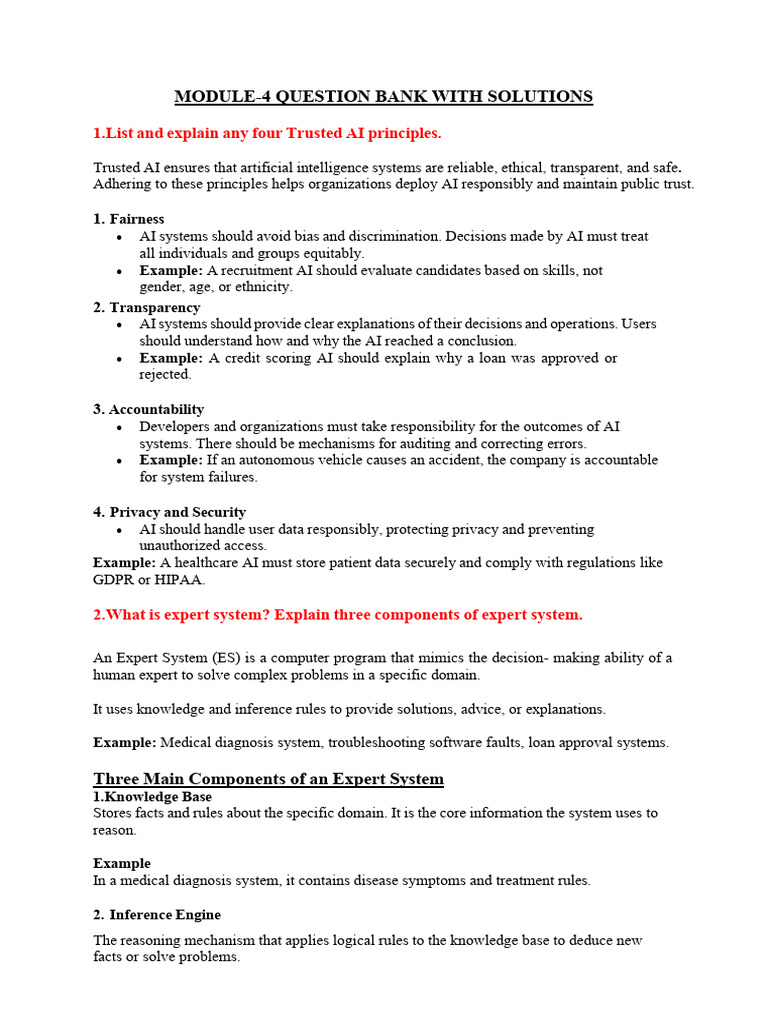 Ai-Module-4 QB With Solutions | PDF | Artificial Intelligence ...