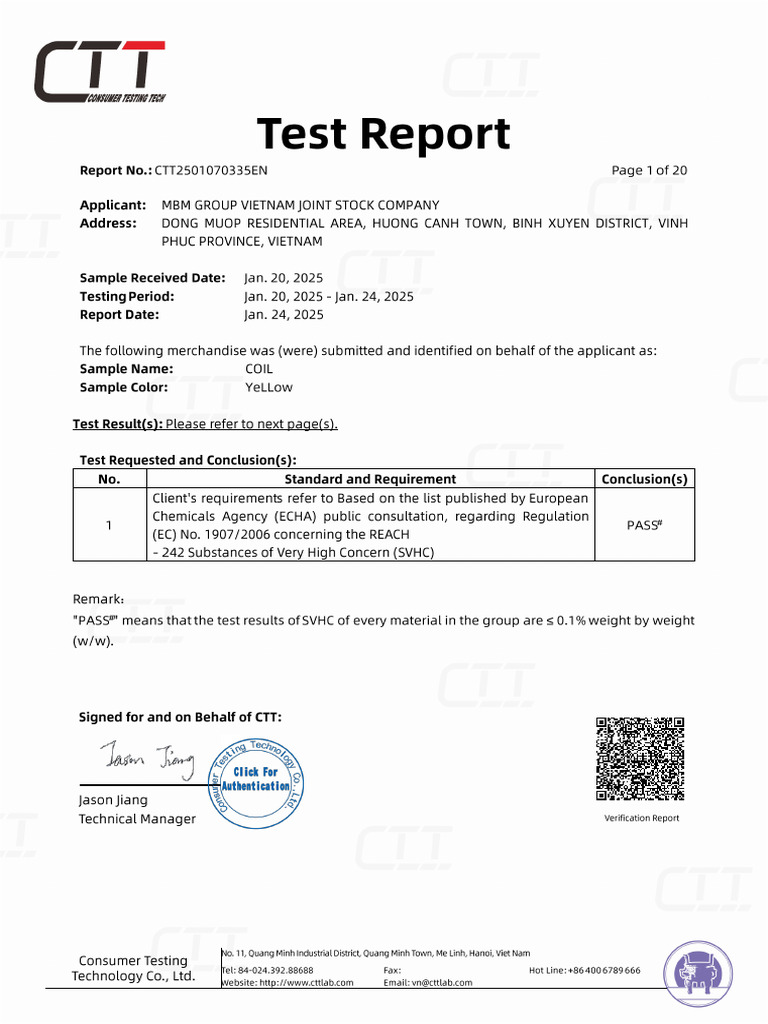 CTT2501070335EN MBM SVHC (242) - Sign | PDF