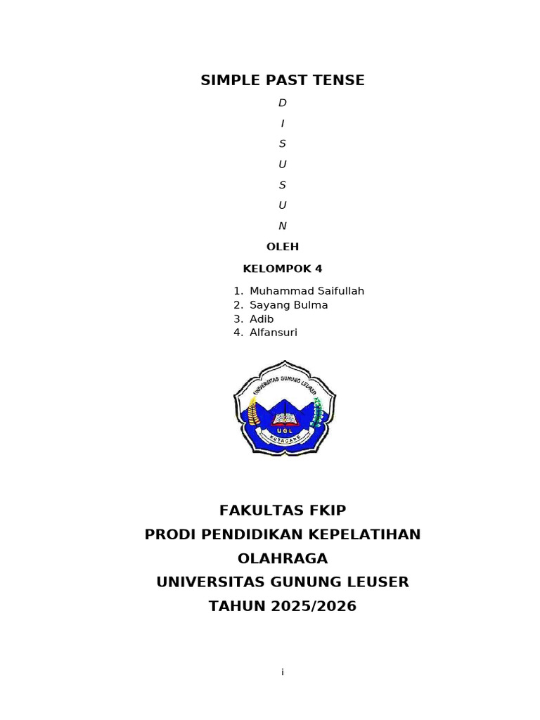Makalah Simple Past Tense | PDF