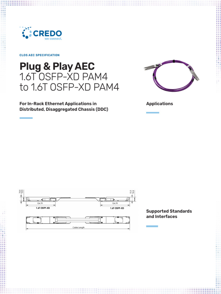 Credo HiWire 1.6T CLOS AEC Product Brief | PDF | Computer Networking ...