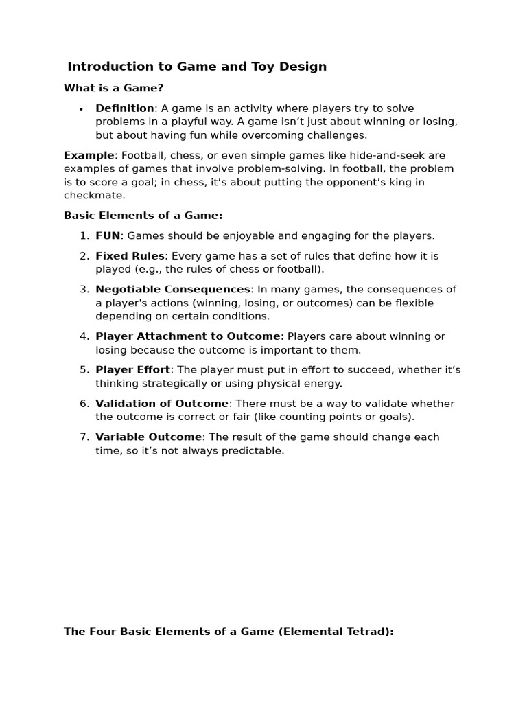 Introduction To Game and Toy Design | PDF | Toys | Communication