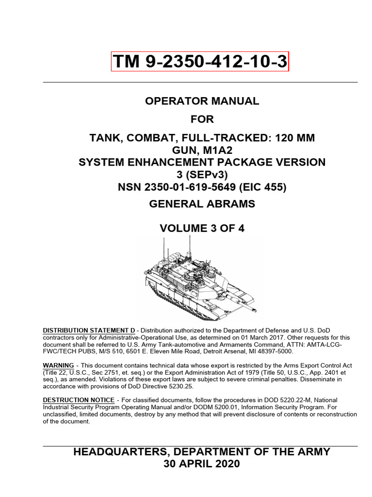 TM 3 M1a2 Sepv3 | PDF | Radioactive Contamination | Explosion