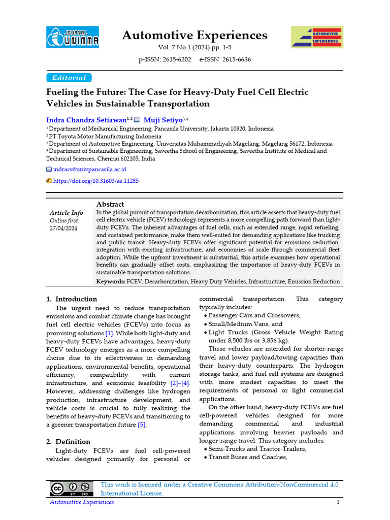 Fueling The Future The Case For Heavy Duty Fuel Cell Electric Vehicles ...