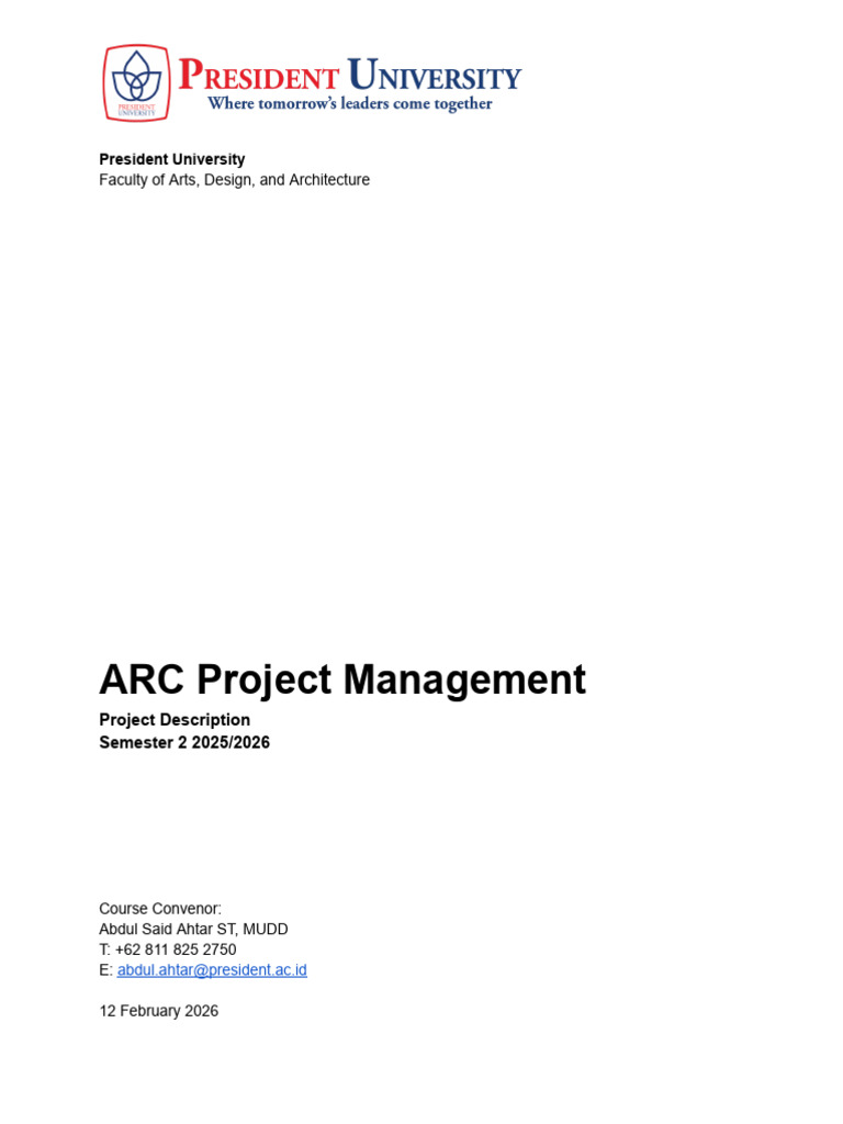 Projects - ARC Project Management 2025.02 | PDF | Project Management