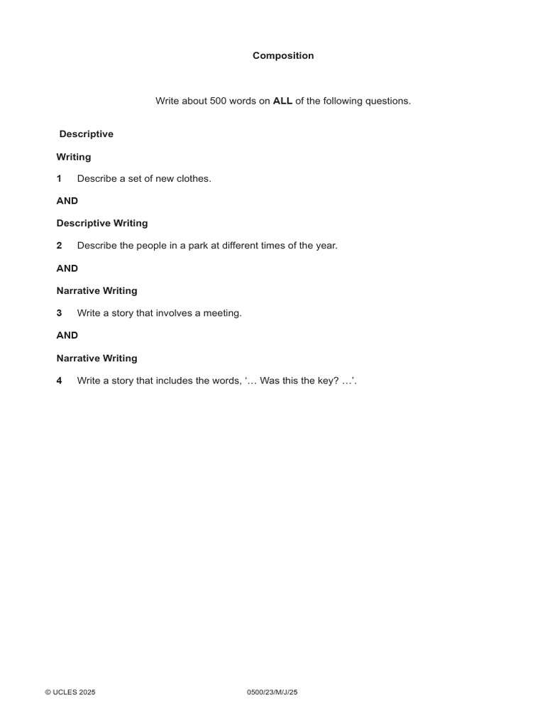 Composition Outlines II | PDF