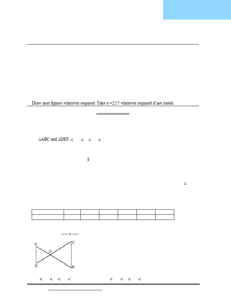 Class 10th Sample Paper 4 | PDF | Area | Circle