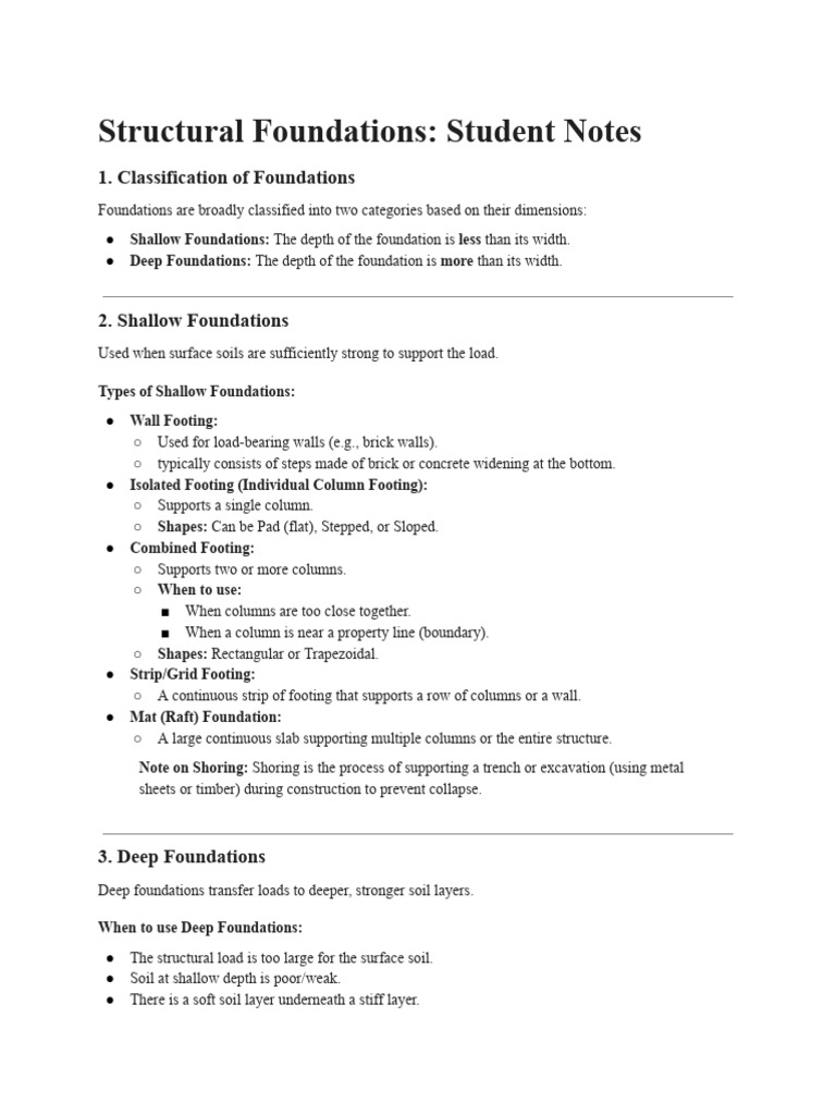 Structural Foundations | PDF | Civil Engineering | Building Engineering