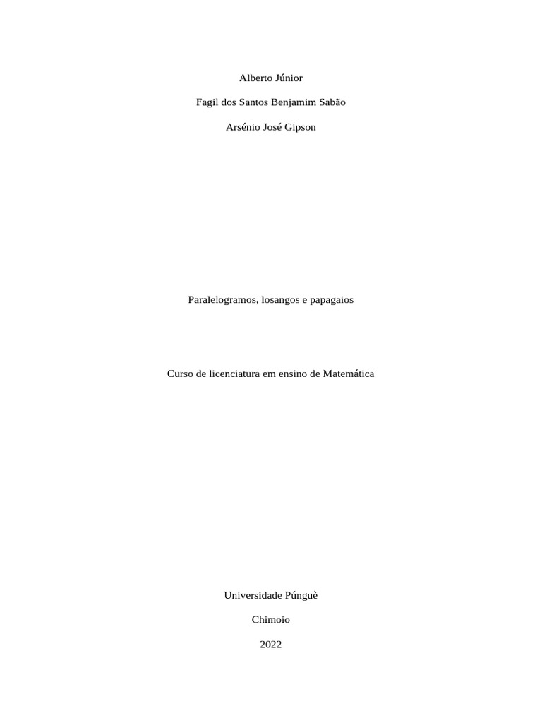 Trabalho de Didatica de Matematica II 777 | PDF | Triângulo | Geometria ...