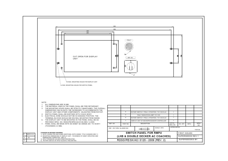 Rdso Pe SK Ac 0125 2009 Rev 2 DRG | PDF | Electrical Equipment ...