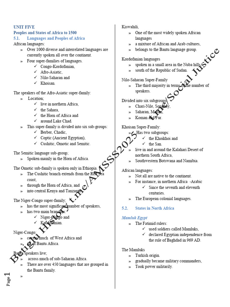History Grade 9 Unit 5 Full Note Betiglu Temam 2025 | PDF | Languages ...