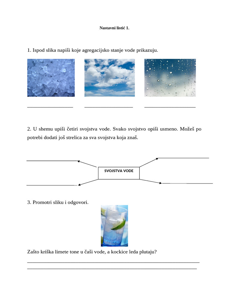 Nastavni Listić Priroda 6 | PDF