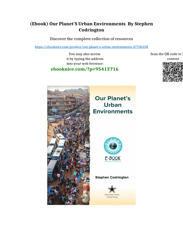 (Ebook) Our Planet's Urban Environments by Stephen Codrington Full ...