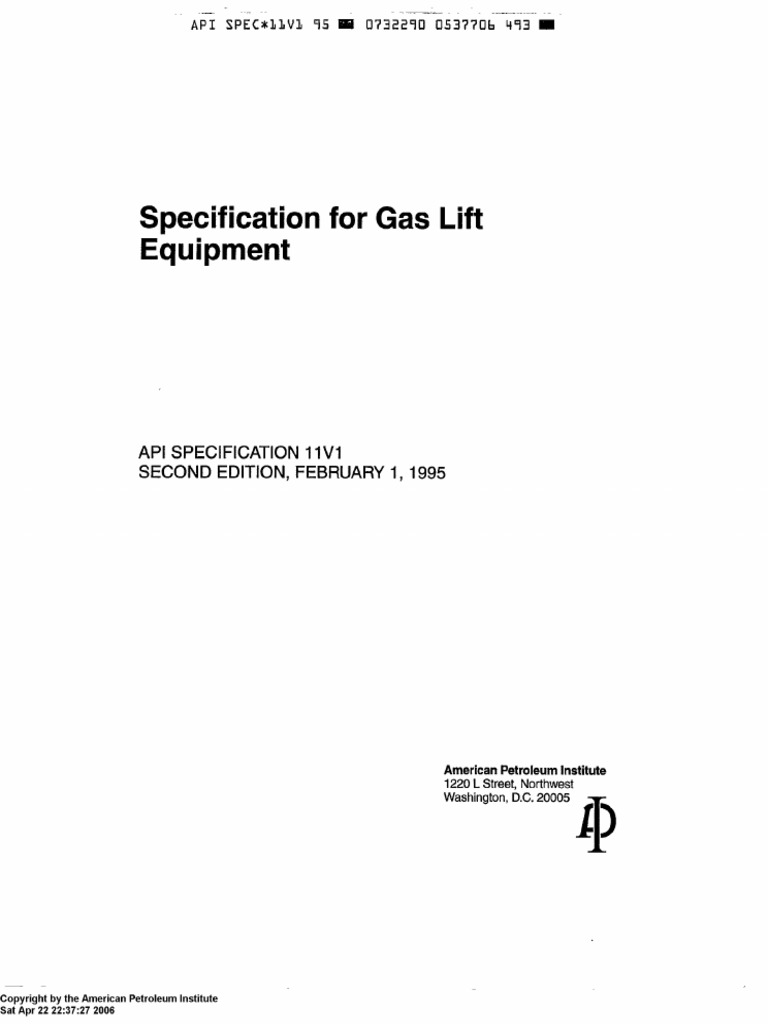 10 - API 11V1 (Spec) - 1887257881 | PDF