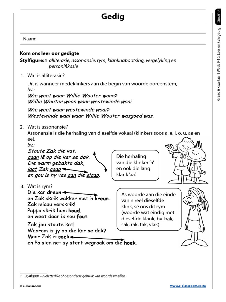 GR6 KW1 Gedigte | PDF